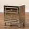 Baxton Studio Fadri Contemporary Glam and Luxe Mirrored 2-Drawer Nightstand 174-11067-Zoro - alternate 4